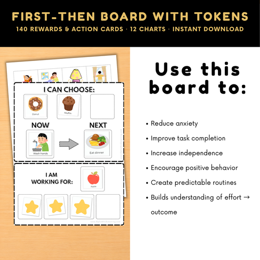 First Then Board + Reward Chart (All ages)