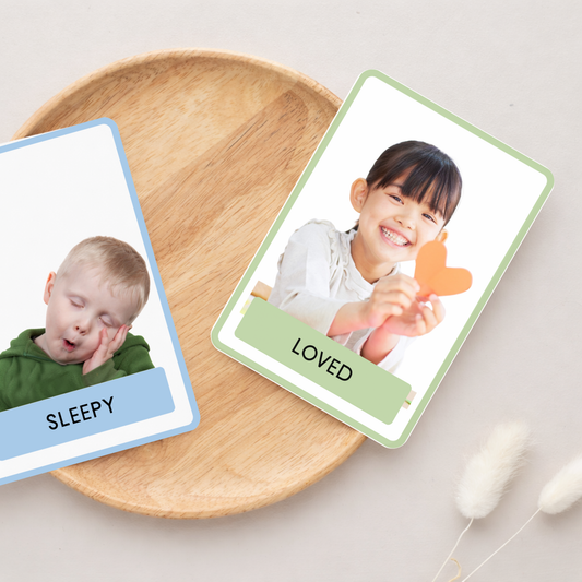 Montessori Emotions Flashcards with Real Faces