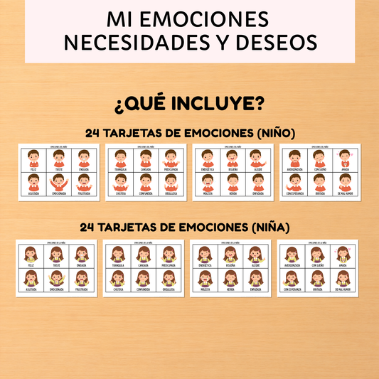 Tarjetas de Emociones, Deseos y Necesidades