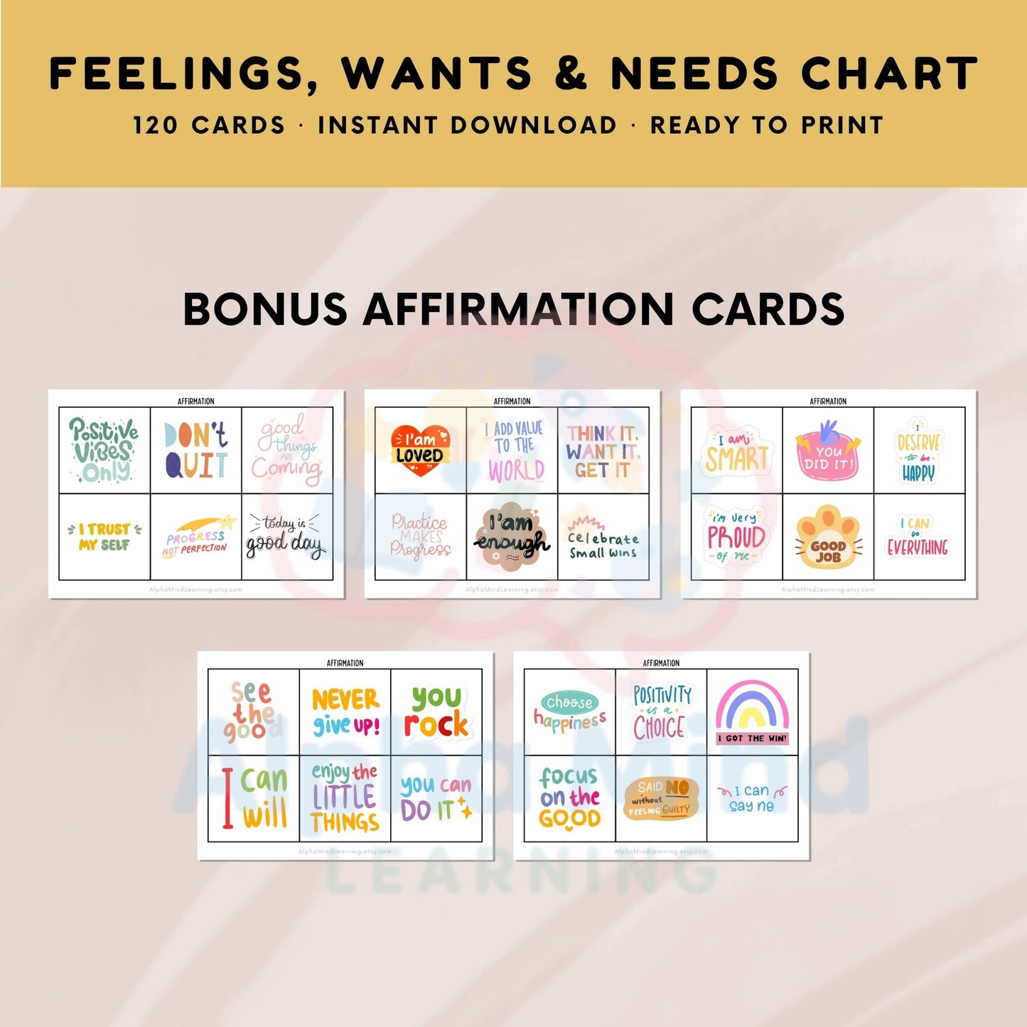 120 I Feel I Want I Need Visual Coping Skills Chart