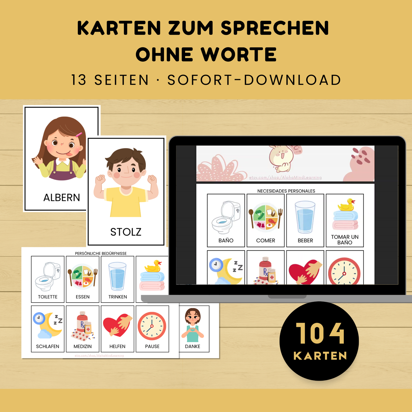 104 Nonverbale Kommunikationskarten