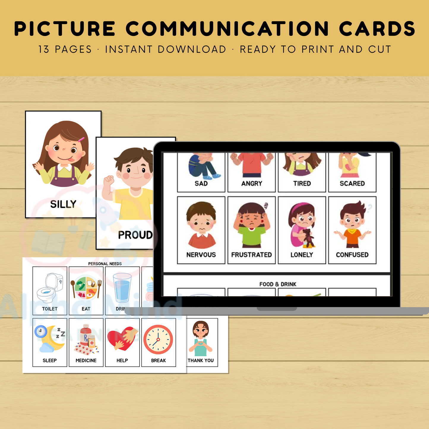 104 Printable Picture Communication Cards