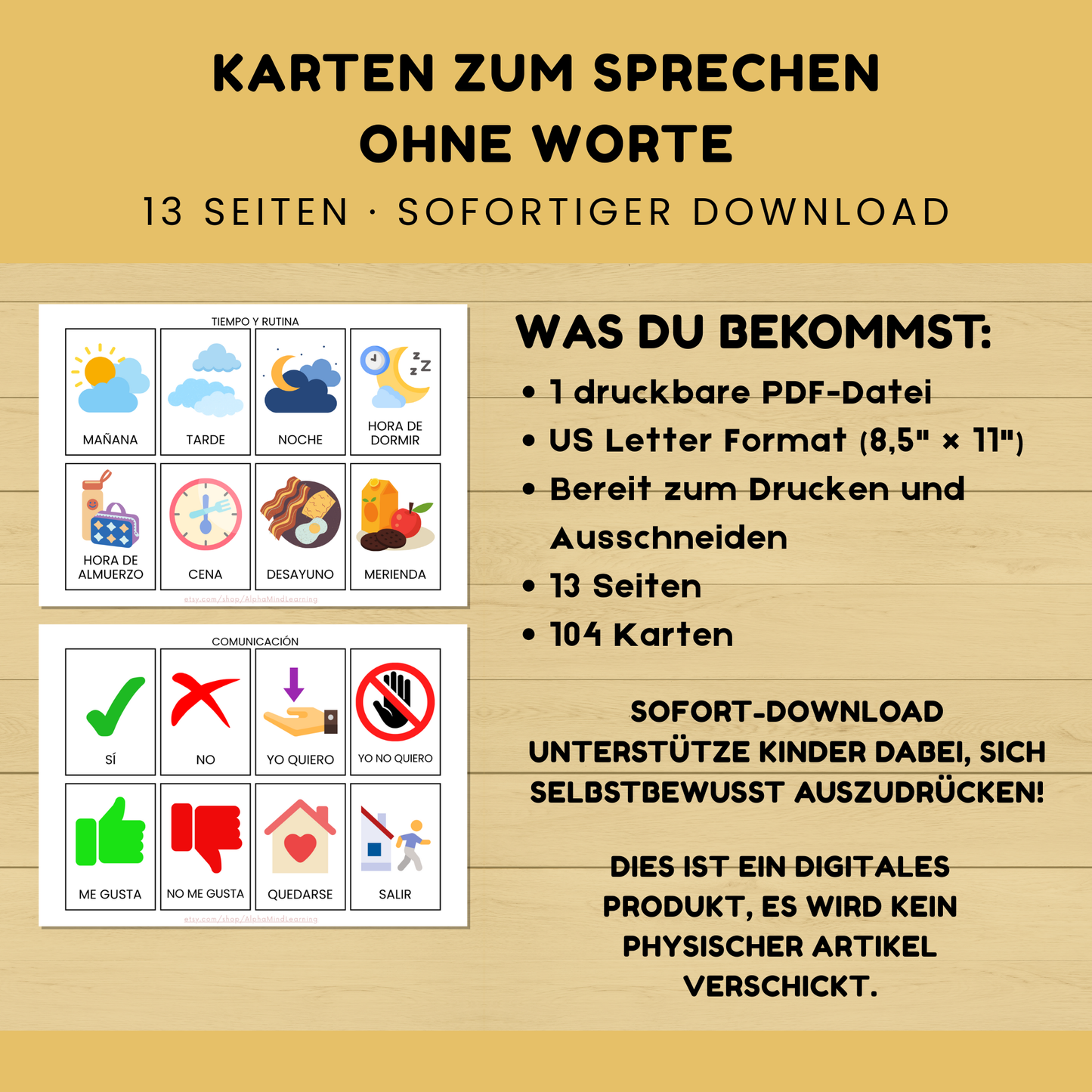 104 Nonverbale Kommunikationskarten