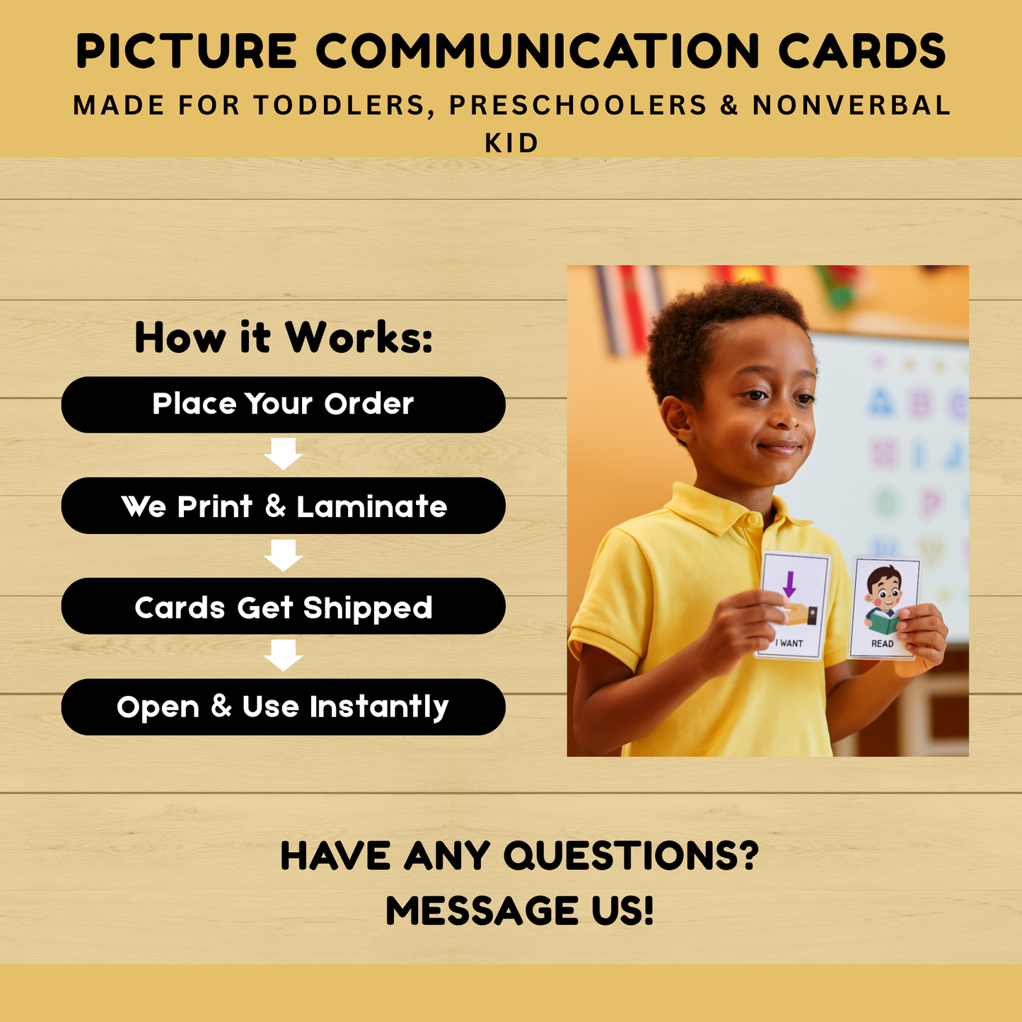 104 Laminated Non Verbal Communication Cards