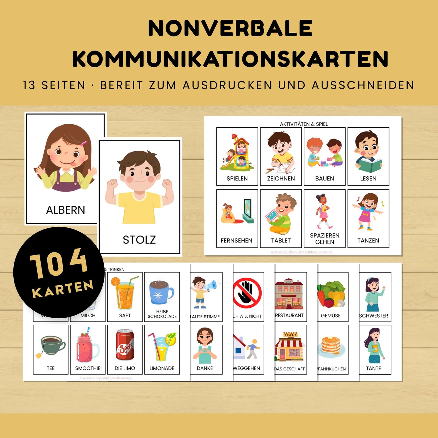 104 Nonverbale Kommunikationskarten